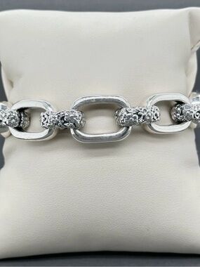 JAI by John Hardy 925 Silver Flower Forget Me Not Link Bracelet 8” Lot#64
